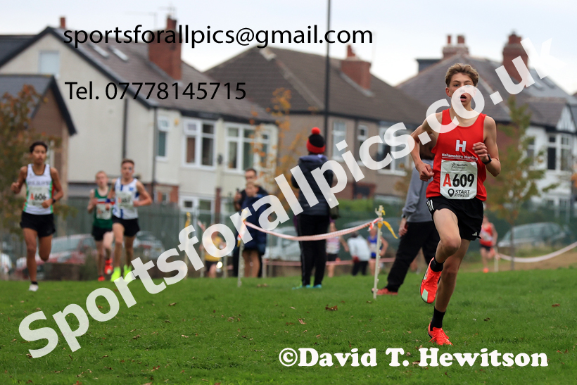 Boys Under-15s relay, 2025 Northern Cross Country Relays, Graves Park, Sheffield. Photo: David T. Hewitson/Sports for All Pics